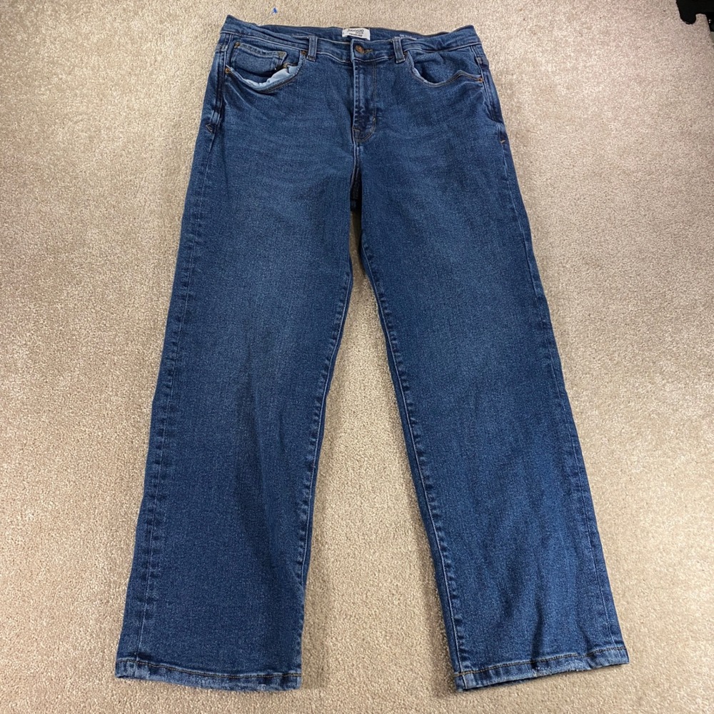 Kensie Jeans Ella Straight Leg Womens 12/31 Blue High Rise Vintage Luxe Denim